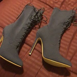 SIMMI London, UK navy lace-up boots UK5 US7